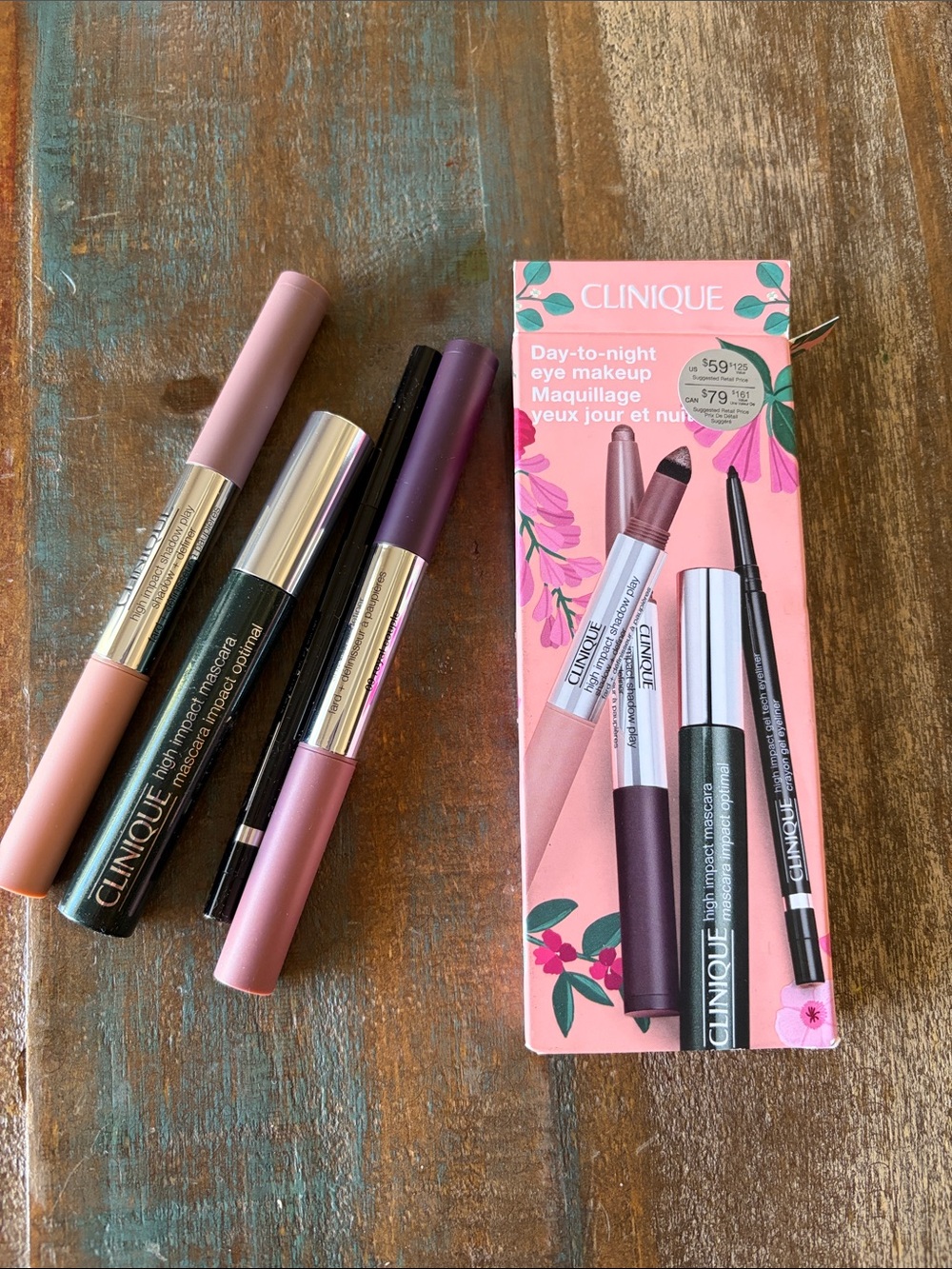 New Clinique Day-to-Night Eye Makeup Kit (shadow, mascara, liner)